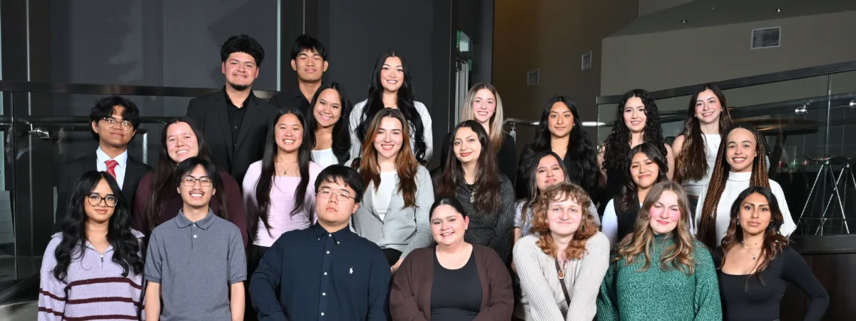 student mentors pose in a group photo