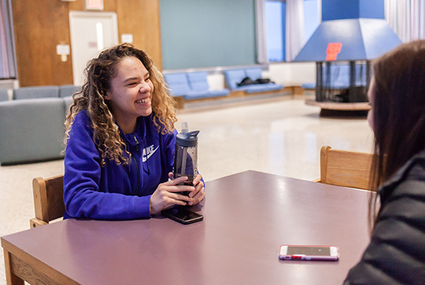 Student in Rogers Hall